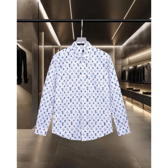 Louis Vuitton gradient monogram logo print long-sleeved shirt